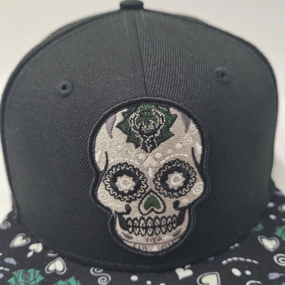 Milwaukee Bucks Hat Snapback New Era 9Fifty Black Sugar Skull Day of the Dead